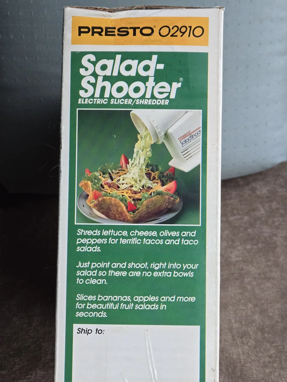 PRESTO Salad-Shooter Electric Slicer-Shredder - White - Picture 2 of 5